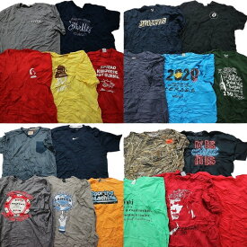 古着卸 まとめ売り カラーmix プリント 半袖Tシャツ 20枚セット (メンズ 2XL ) 無地 ワンポイント リアルツリー ナイキ MT1973