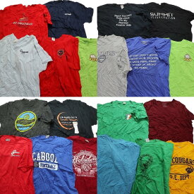古着卸 まとめ売り カラーmix プリント 半袖Tシャツ 20枚セット (メンズ 2XL ) プロチーム MBL カレッジ風 MT2115