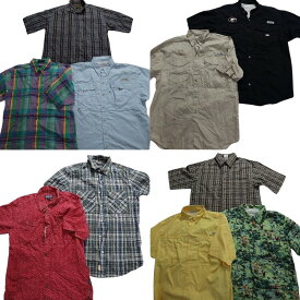 古着卸 まとめ売り アウトドアブランドMIX アロハシャツ 半袖シャツ 10枚セット (メンズ XS /S） ティンバーランド パタゴニア MT2243