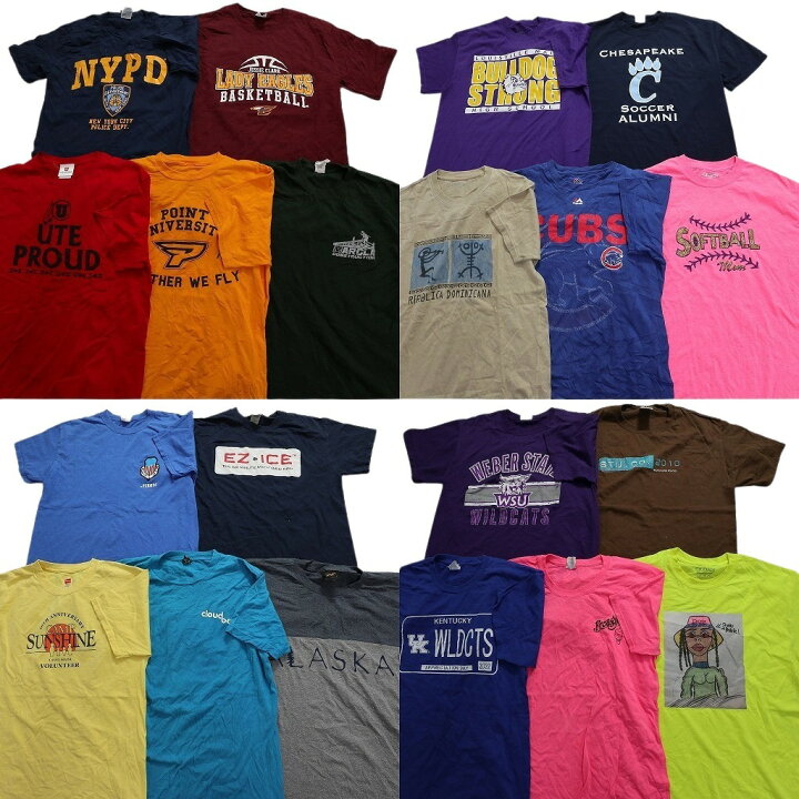 楽天市場】SALE 古着卸 まとめ売り カラーmix プリント 半袖Tシャツ 20 