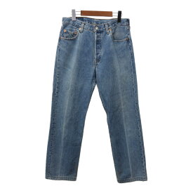 SALE///// 90年代 USA製 Levi's リーバイス 501 デニムパンツ ブルー (メンズ W31 L34) 中古 古着 Q8741