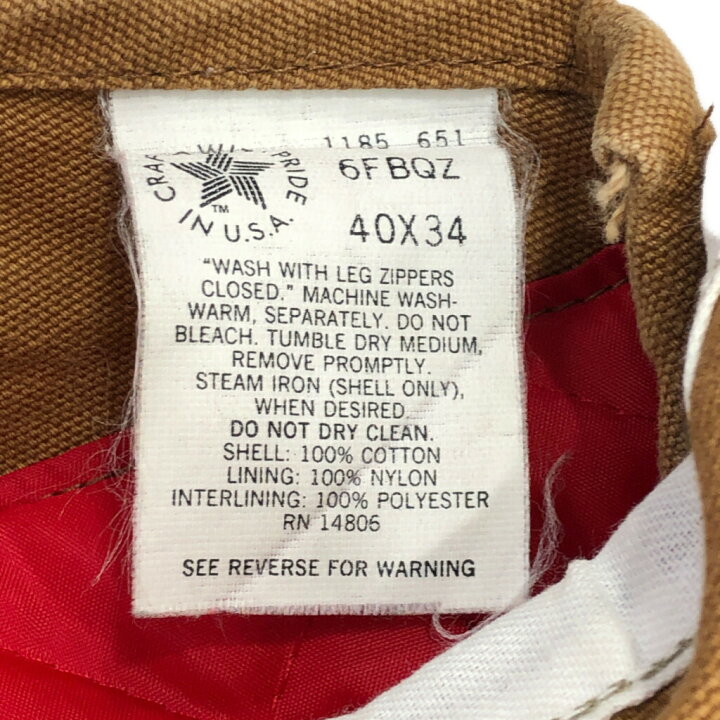 楽天市場】80年代 USA製 Carhartt カーハート ダック ダブルニー ビブ  