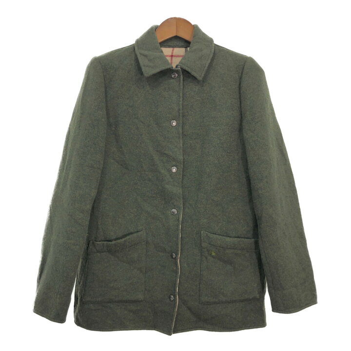 楽天市場】BURBERRY バーバリー ウール ハーフコート グリーン  