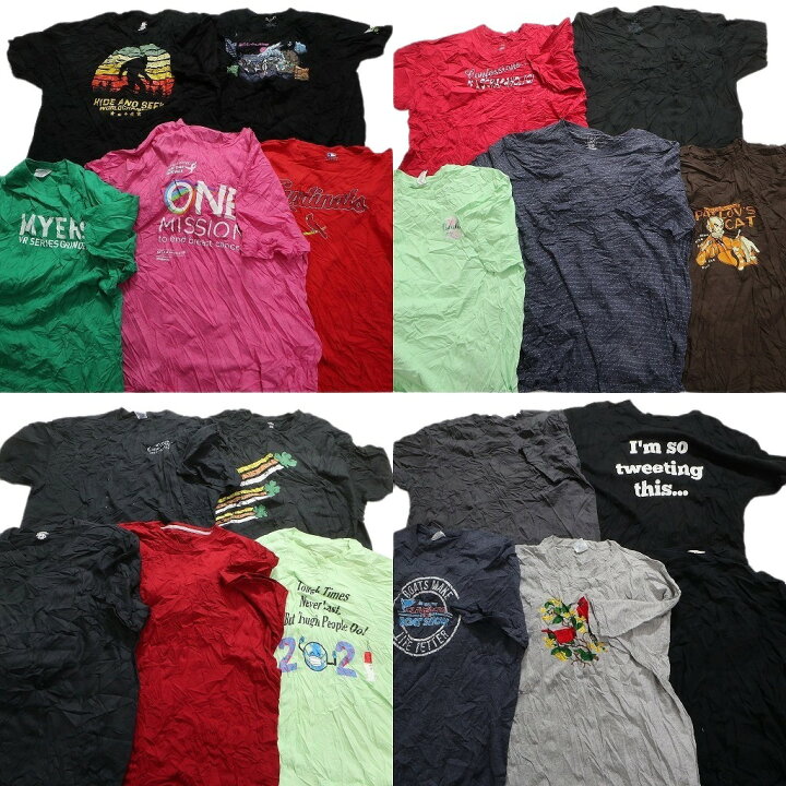 楽天市場】古着卸 まとめ売り カラーmix プリント 半袖Tシャツ 20枚 
