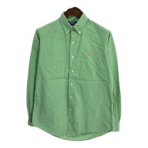 楽天市場】ギンガムチェックシャツ グリーン（ブランドラルフローレン  