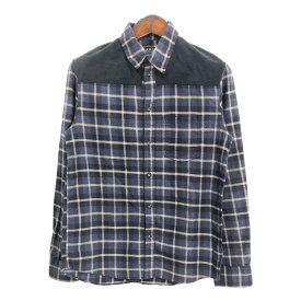 A.P.C. アーペーセー 長袖シャツ チェック ブルー (メンズ M) 中古 古着 R3729