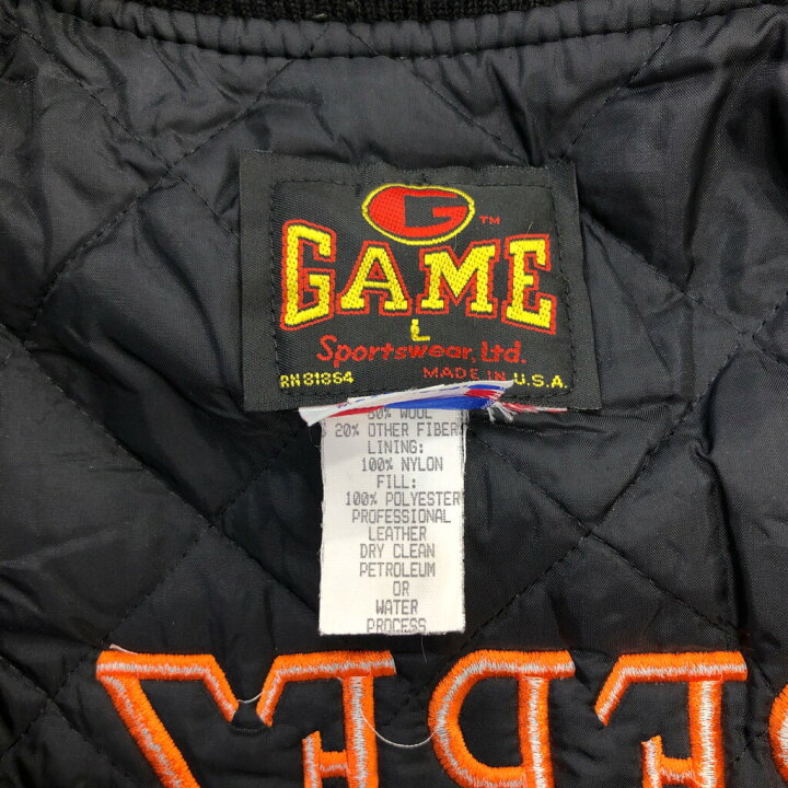 楽天市場】00年代 USA製 GAME Sportswear ウール レザー スタジアム 