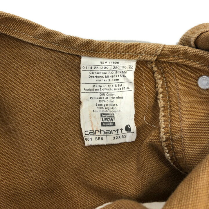 楽天市場】90年代 USA製 Carhartt カーハート ダック ダブルニー ビブ 