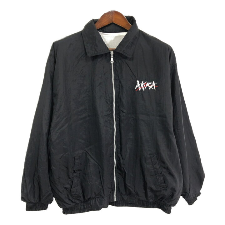 楽天市場】AKIRA ナイロン ジャケット ワンポイントロゴ ブラック 