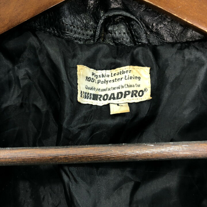 楽天市場】80年代 ROADPRO レザージャケット ブラック (メンズ L相当  