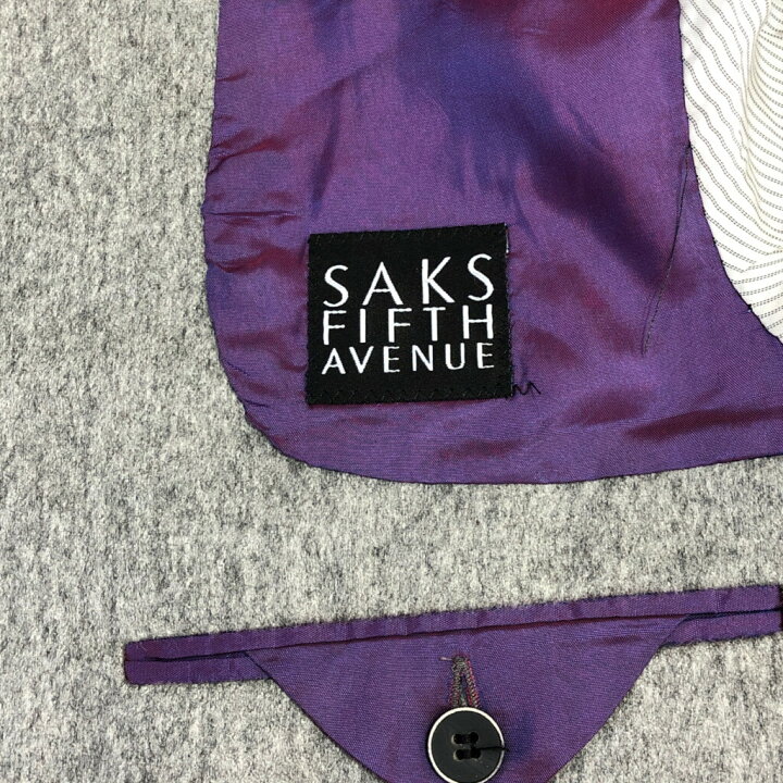 楽天市場】SAKS FIFTH AVENUE カシミヤ テーラードジャケット グレー 