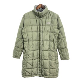 THE NORTH FACE ノースフェイス キルティング ダウンジャケット アウトドア 防寒 グリーン (レディース M) 中古 古着 R6368