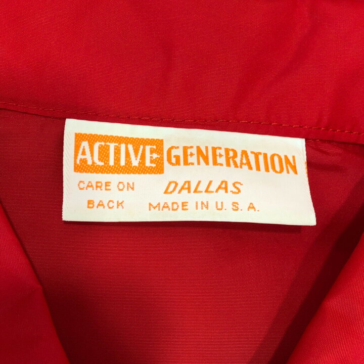 楽天市場】70年代 USA製 ACTIVE GENERATION スイングトップ レッド 
