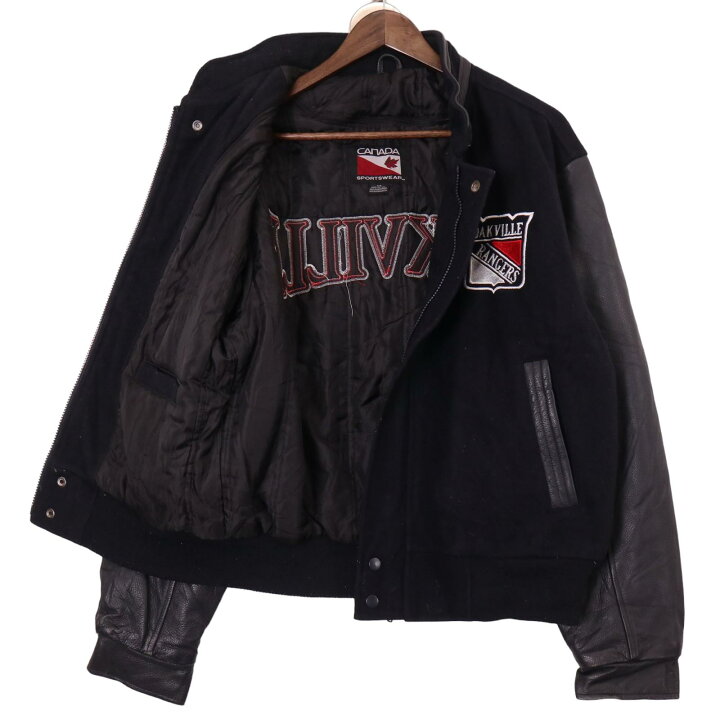 楽天市場】90年代 CANADA SPORTSWEAR レザー切替スタジアムジャケット 