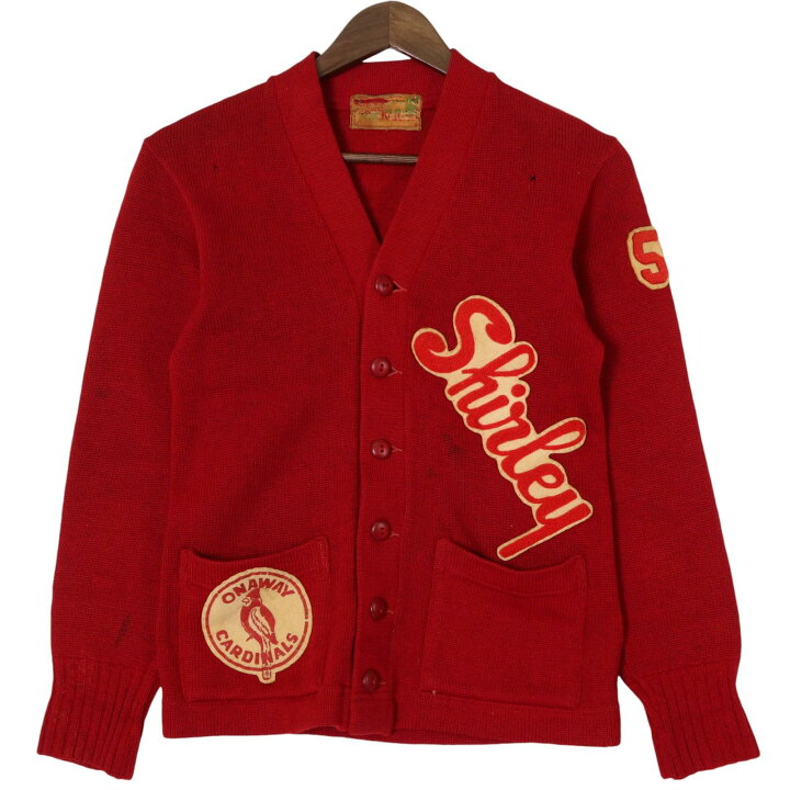 楽天市場】50年代 Lamb Knit レタードニット ウール カーディガン  