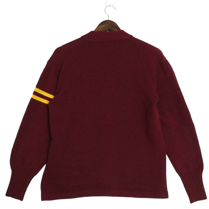 古着 80s イタリア製 ヴィンテージ 長袖 ニットカーディガン ブラウン  