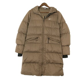 00年代 NIKE ナイキ ダウンコート スポーツ ブラウン（レディース S ）中古 古着 A2074