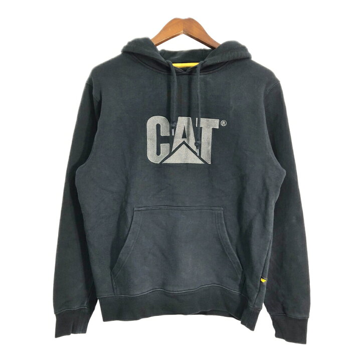 楽天市場】CAT キャット スウェット パーカー 企業ロゴ ブラック 