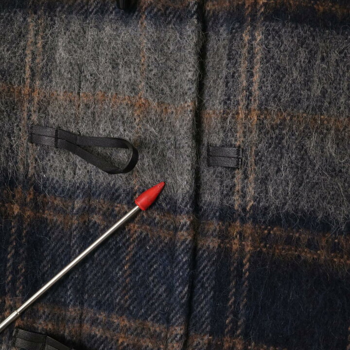 楽天市場】COACH コーチ ウール ダッフルコート チェック グレー  