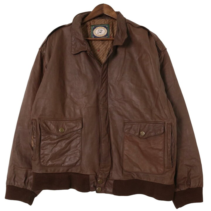 90年代 SANDIEGO LEATHER A-2 フライトジャケット ミリタリー 大きい  