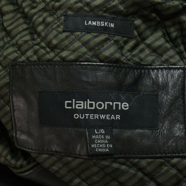 楽天市場】90年代 claiborne クレイボーン レザージャケット ブラウン 