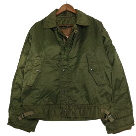 70年代 米軍実物 U.S.NAVY A-1 デッキジャケット ヴィンテージ ミリタリー オリーブ (メンズ LARGE) 中古 古着 A2297