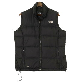 THE NORTH FACE ノースフェイス ダウンベスト 700フィルパワー アウトドア ブラック (レディース L) 中古 古着 A2586