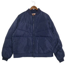 80年代 CAMEL キャメル ダウンジャケット アウトドア ネイビー (メンズ L) 中古 古着 A2799