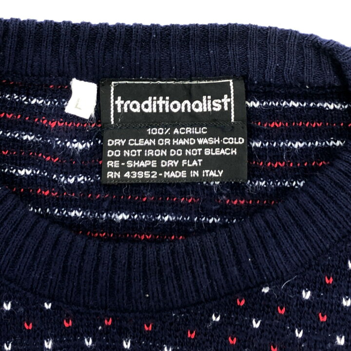 楽天市場】80年代 イタリア製 traditionalist アクリル ニット 