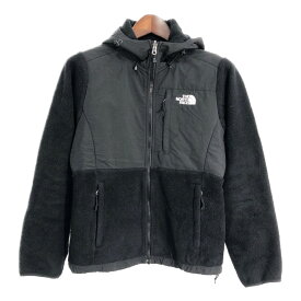 THE NORTH FACE ノースフェイス Denali デナリ フーデッド フリースジャケット アウトドア ブラック (レディース S) 中古 古着 S6674