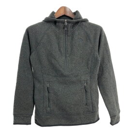 THE NORTH FACE ノースフェイス ハーフジップ フーデッド フリースジャケット アウトドア ブラック (レディース S) 中古 古着 S6686