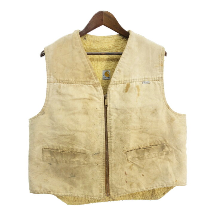 楽天市場】80年代 USA製 Carhartt カーハート ダック ボア ベスト 