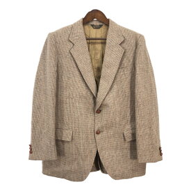 90年代 USA製 Harris Tweed ハリスツイード テーラードジャケット ベージュ (メンズ 43 R) 中古 古着 S7445