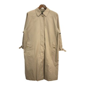 80年代 イングランド製 BURBERRY バーバリー ステンカラーコート バルマカーンコート ベージュ(レディース 14)中古 古着 S7783