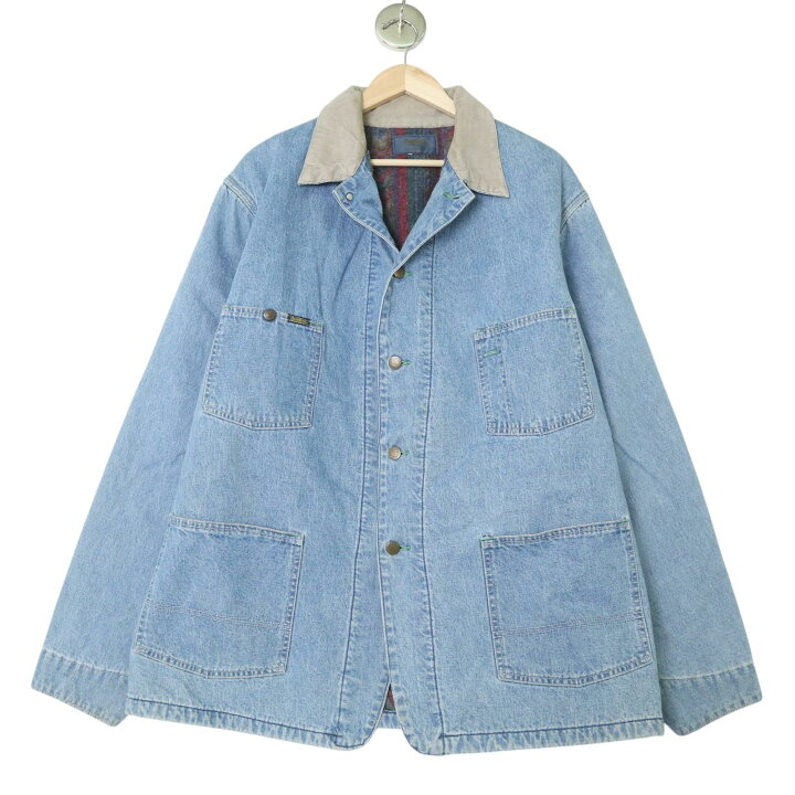Oshkosh デニムジャケット oshkosh カバーオール OSHKOSH オシュコシュ デニムカバーオール デニムジャケット ブルー メンズ XL相当 中古 古着 A3259 YAMAHISA USEDCLOTHINGSHOP