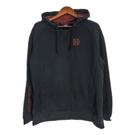 HARLEY DAVIDSON ハーレーダビッドソン スウェットパーカー ブラック (メンズ L) 中古 古着 S8991
