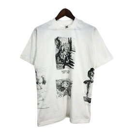90年代 USA製 Salvador Dali サルバドール・ダリ マルチプリント アート Tシャツ ホワイト (メンズ L) 中古 古着 T0044