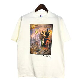デッドストック 90年代 USA製 JERZEES ジャージーズ Salvador Dali サルバドール・ダリ アートTシャツ (メンズ L) 中古 古着 T0056