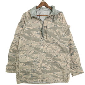 00年代 米軍実物 U.S.AIRFORCE APECS GORETEX パーカー ミリタリー ABUカモ セージグリーン (メンズ MEDIUM LONG) 中古 古着 A3701