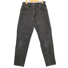 USA製 Levi's リーバイス 550 デニムパンツ ブラック (レディース L) 中古 古着 A4026