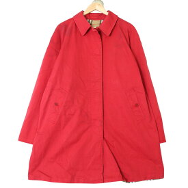 BURBERRY バーバリー ステンカラーコート レッド (レディース 14) 中古 古着 A4127