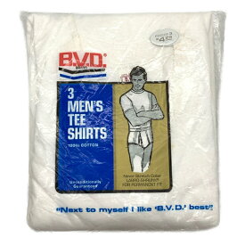 デッドストック 70年代 USA製 B.V.D. ビーブイディー Tシャツ 無地 パックT(3枚入り) ヴィンテージ ホワイト (メンズ S) 中古 古着 T2871