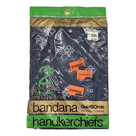 デッドストック バンダナ スカーフ ファッション雑貨 ペイズリー ネイビー 中古 古着 T2873