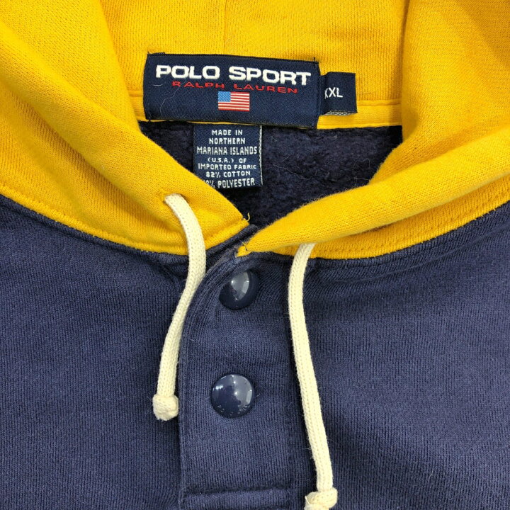 楽天市場】90年代 POLO SPORT ポロスポーツ フーディ パーカー 2トーン