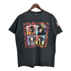 90年代 FRUIT OF THE LOOM フルーツオブザルーム Country Comfort Tour 半袖Tシャツ バンド ブラック (メンズ XL) 中古 古着 T3779