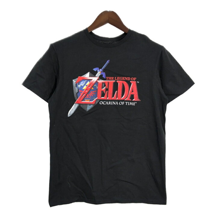 楽天市場】ゼルダの伝説 時のオカリナ 半袖Tシャツ ロゴ ブラック 
