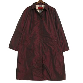 BURBERRY バーバリー ステンカラーコート ワインレッド（レディース 50 ）中古 古着 A4546
