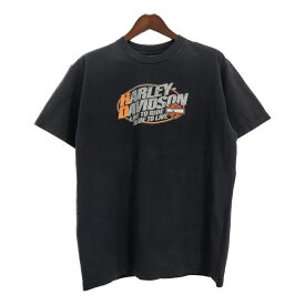 00年代 USA製 HARLEY DAVIDSON ハーレーダビッドソン 半袖Tシャツ ブラック (メンズ XL) 中古 古着 T4494