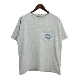00年代 USA製 HARLEY DAVIDSON ハーレーダビッドソン 半袖Tシャツ グレー (メンズ XL) 中古 古着 T4635