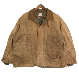 70年代 USA製 FILSON フィルソン オイルドジャケット ヴィンテージ ブラウン(メンズ XL)中古 古着 A4715